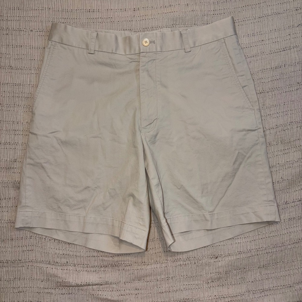 Southern Tide Intracoastal Water Way Men Khaki Chino Shorts Tan Size 33 Stretch